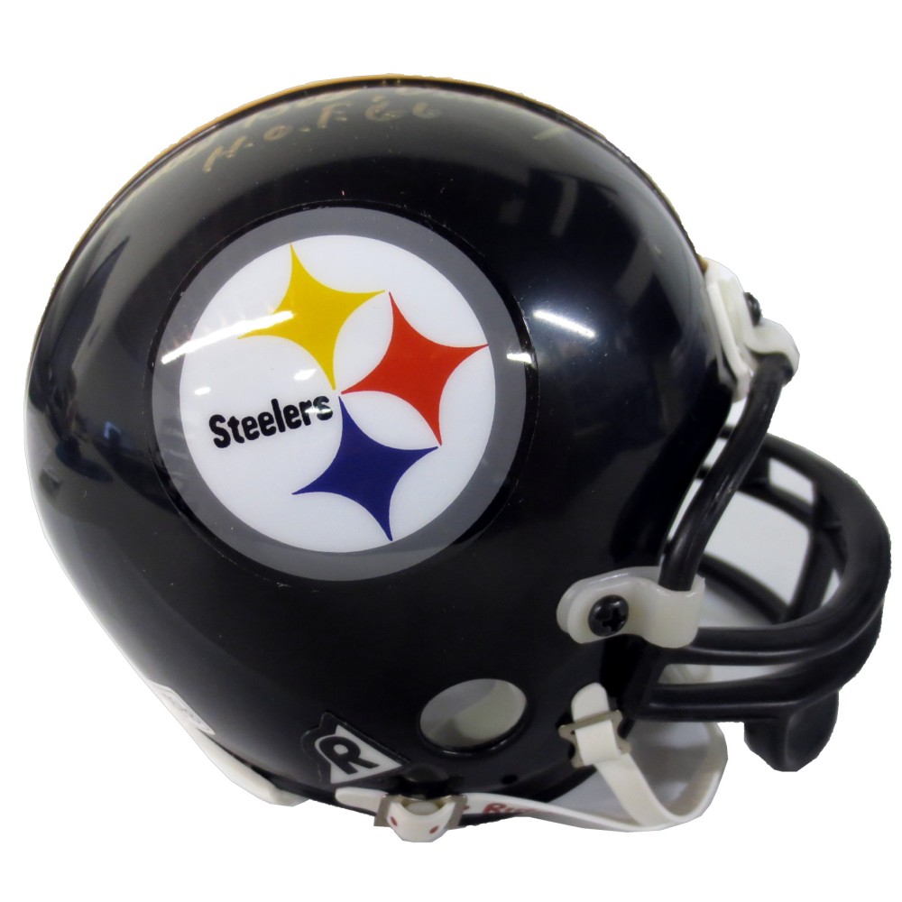 bullet football helmet Bill Dudley HOF 66 Autographe​d Pittsburgh Steelers Mini Helmet