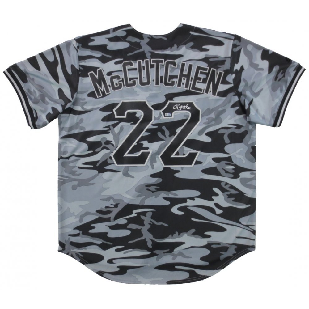 Andrew McCutchen Game-used Autographed Camo Jersey