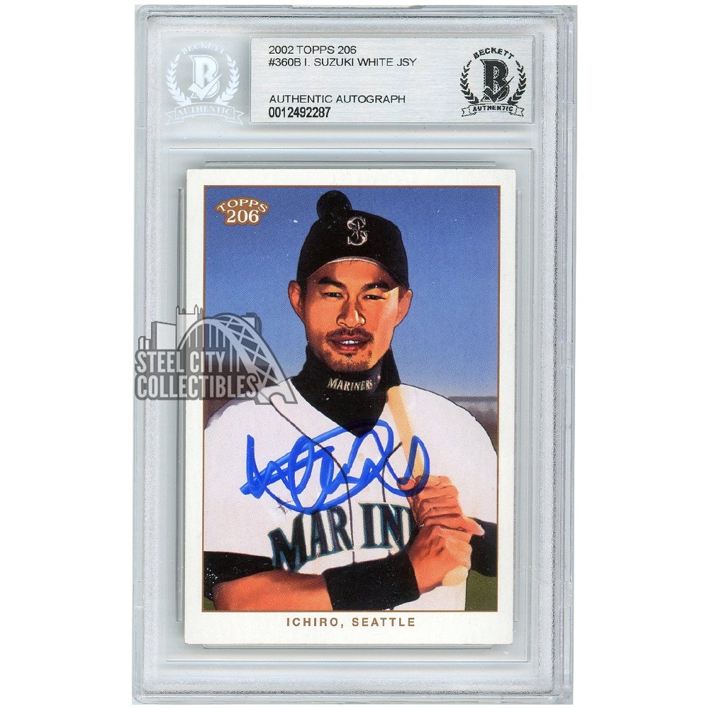 Ichiro Suzuki 2002 Topps 206 White Jersey Autograph Card