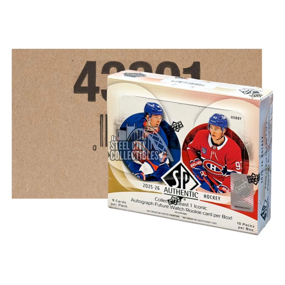 2025-26 Upper Deck SP Authentic Hockey Hobby 8-Box Case | Steel
