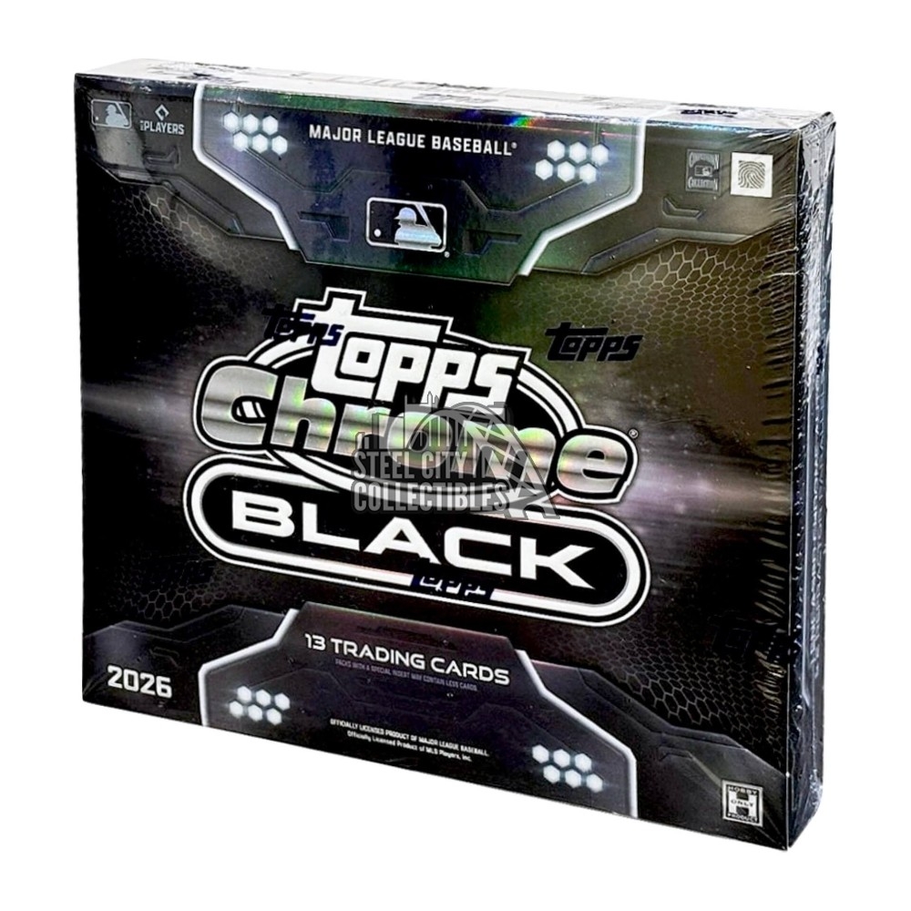 2026 Topps Chrome Black Baseball Hobby Box | Steel City Collectibles