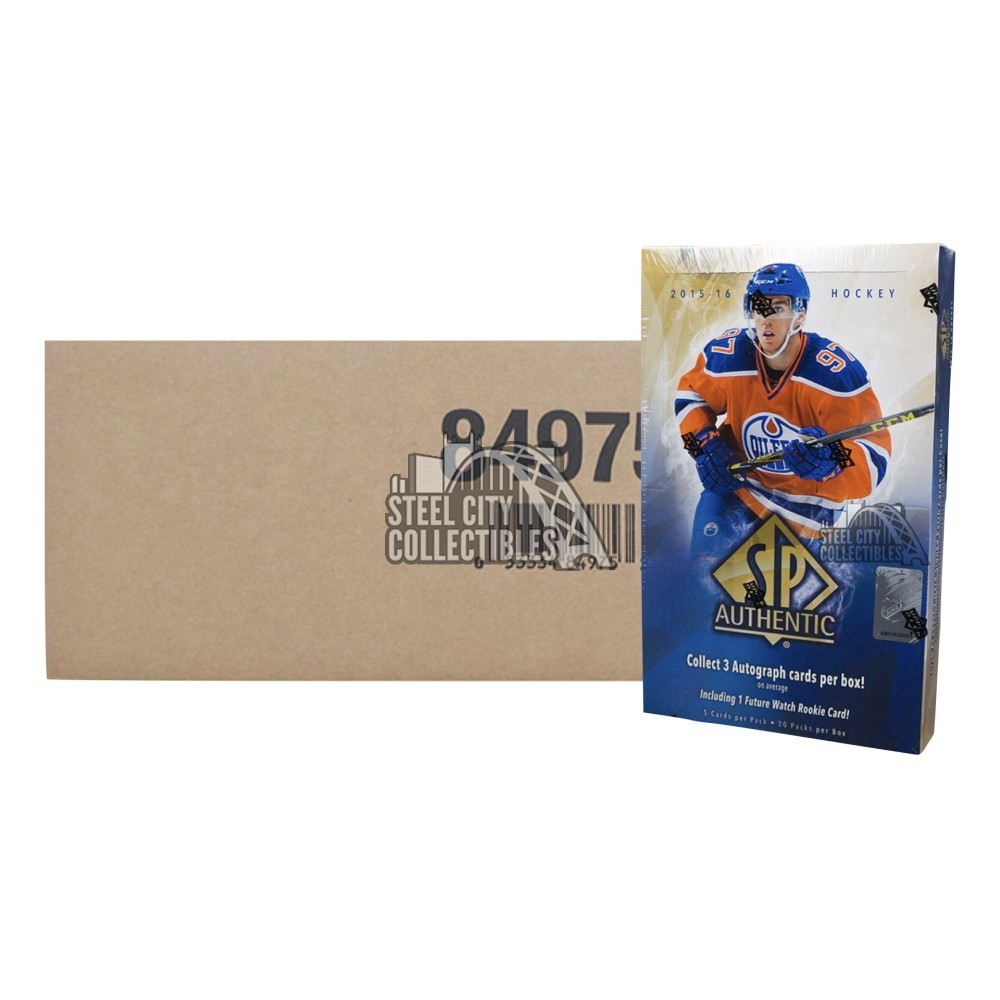2015-16 Upper Deck SP Authentic Hockey Hobby 12-Box Case | Steel
