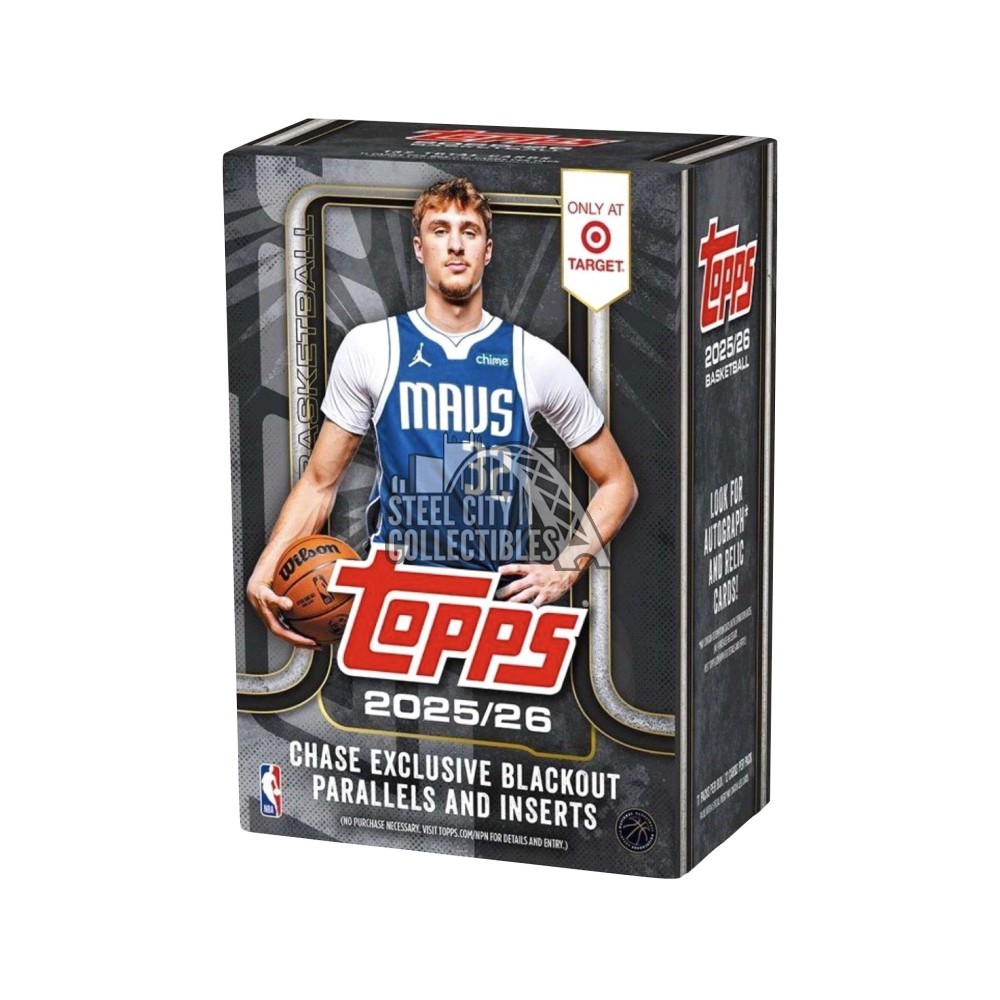 2025-26 Topps Basketball Blaster Box (Blackout Parallels) | Steel  display picture 1