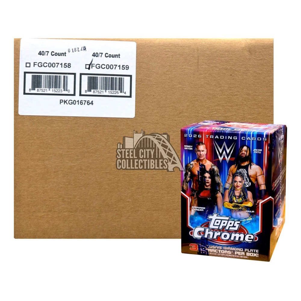 2026 Topps Chrome WWE Wrestling Blaster 40-Box Case | Steel City