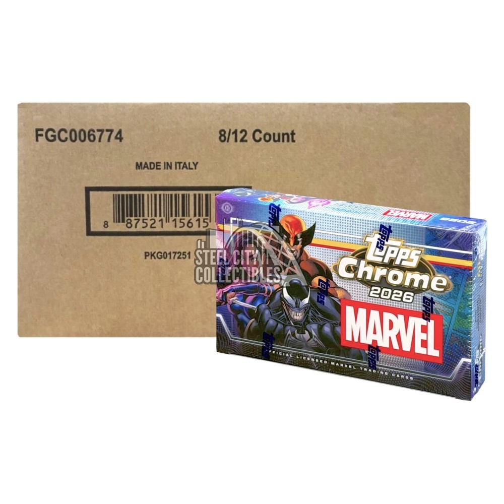 2026 Topps Chrome Marvel Comics Hobby 8-Box Case | Steel City Collectibles