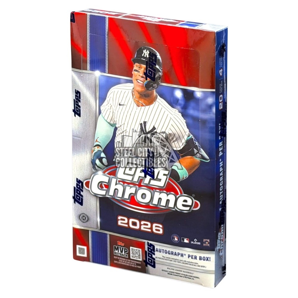 2026 Topps Chrome Baseball Hobby Box | Steel City Collectibles