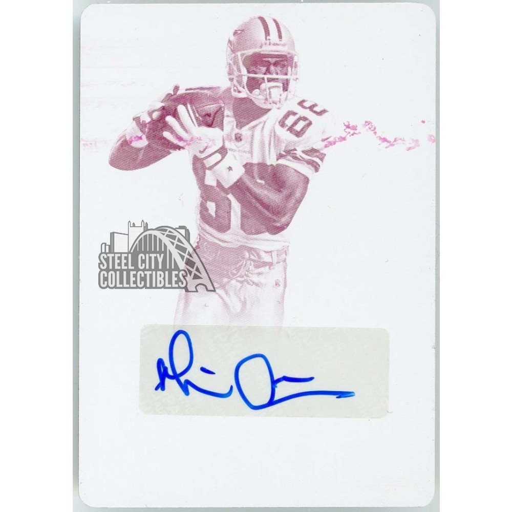 Michael Irvin 2016 Panini Limited Autograph Printing Plate Card