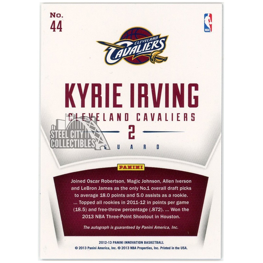 Kyrie Irving 2012-13 Panini Innovation Innovative Ink Rookie Autograph, image size:1000x1000
