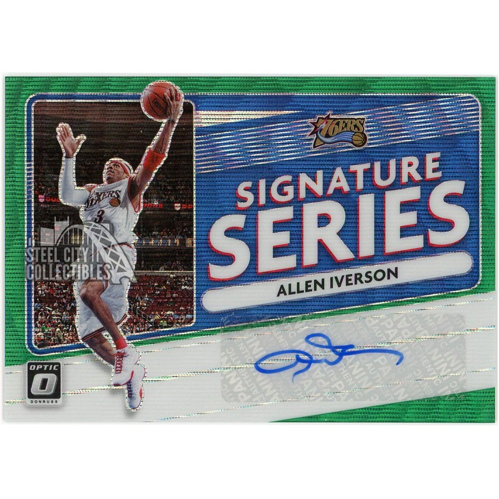 Allen Iverson 2020-21 Donruss Optic Signature Series Green