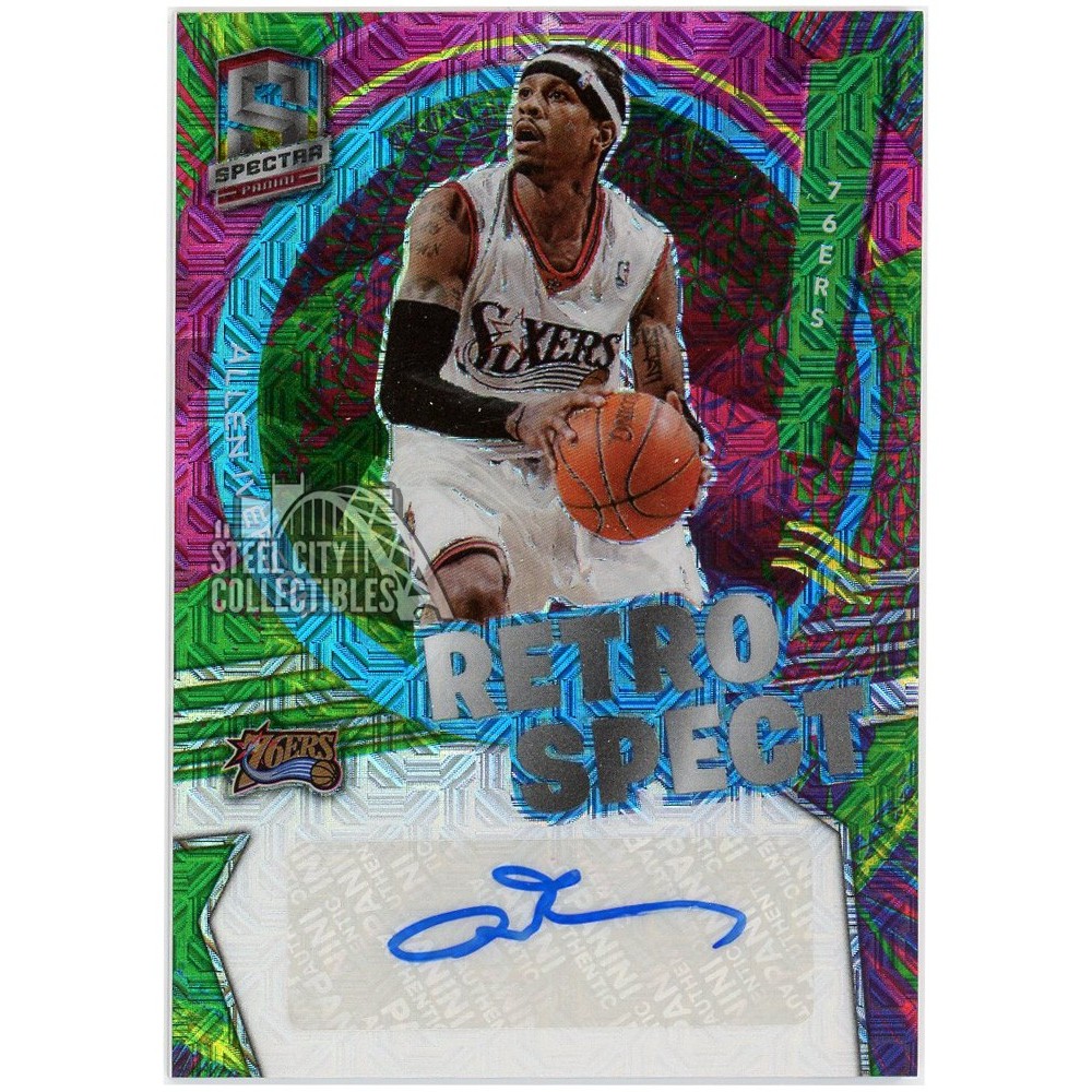 Allen Iverson 2021-22 Panini Spectra Retrospect Auto #RSA