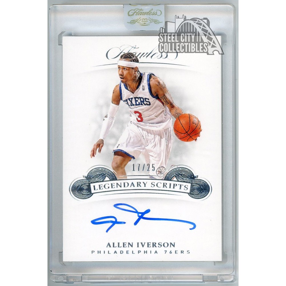 Allen Iverson 2018-19 Panini Flawless Legendary Scripts Auto Card