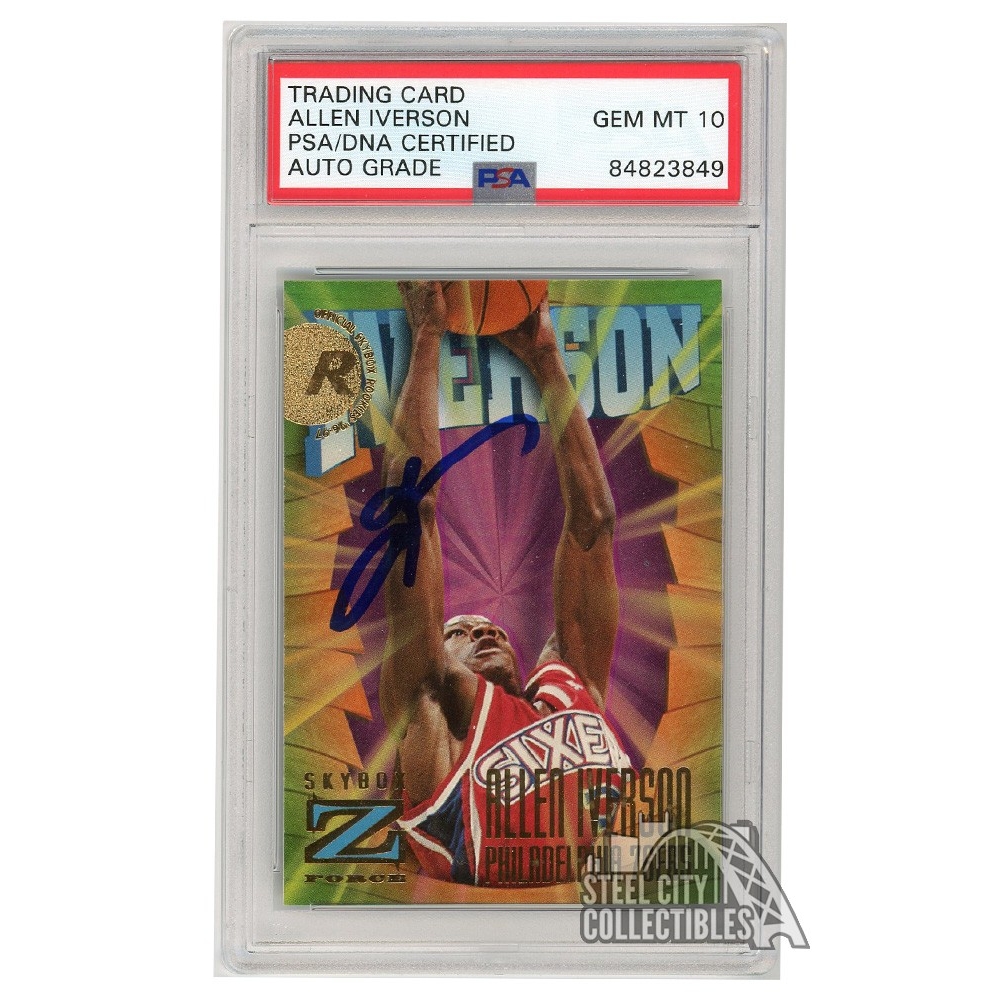 Allen Iverson 1996-97 Skybox Z-Force Autograph Rookie Card #151