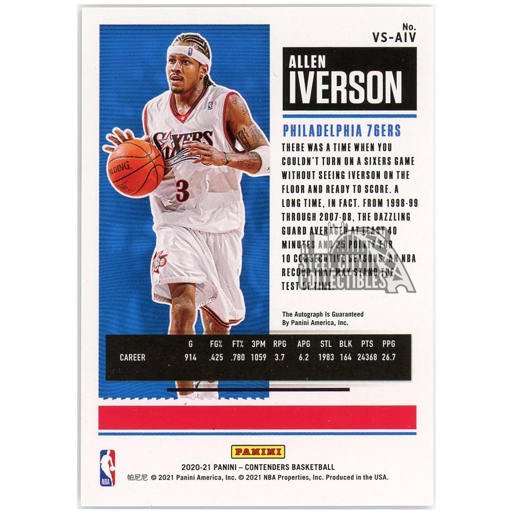 その他 2013 PANINI PINNACLE ALLEN IVERSON PSA9 Allen Iverson Trading Card Values | Sportlots Price Guide