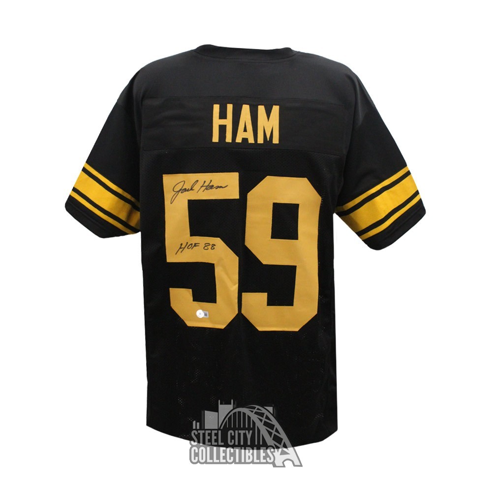 Jack Ham Autographed Pittsburgh Color Rush HOF 88 Custom Football Jersey BAS Steel City Collectibles