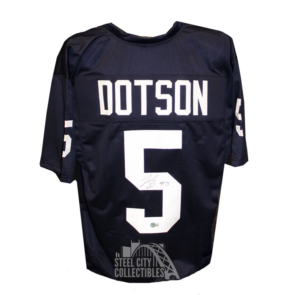 Jahan Dotson Autographed Penn State Custom Navy Football Jersey - BAS ...