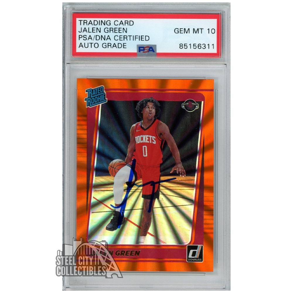 Jalen Green 2021-22 Panini Donruss Orange Laser Autograph Rookie
