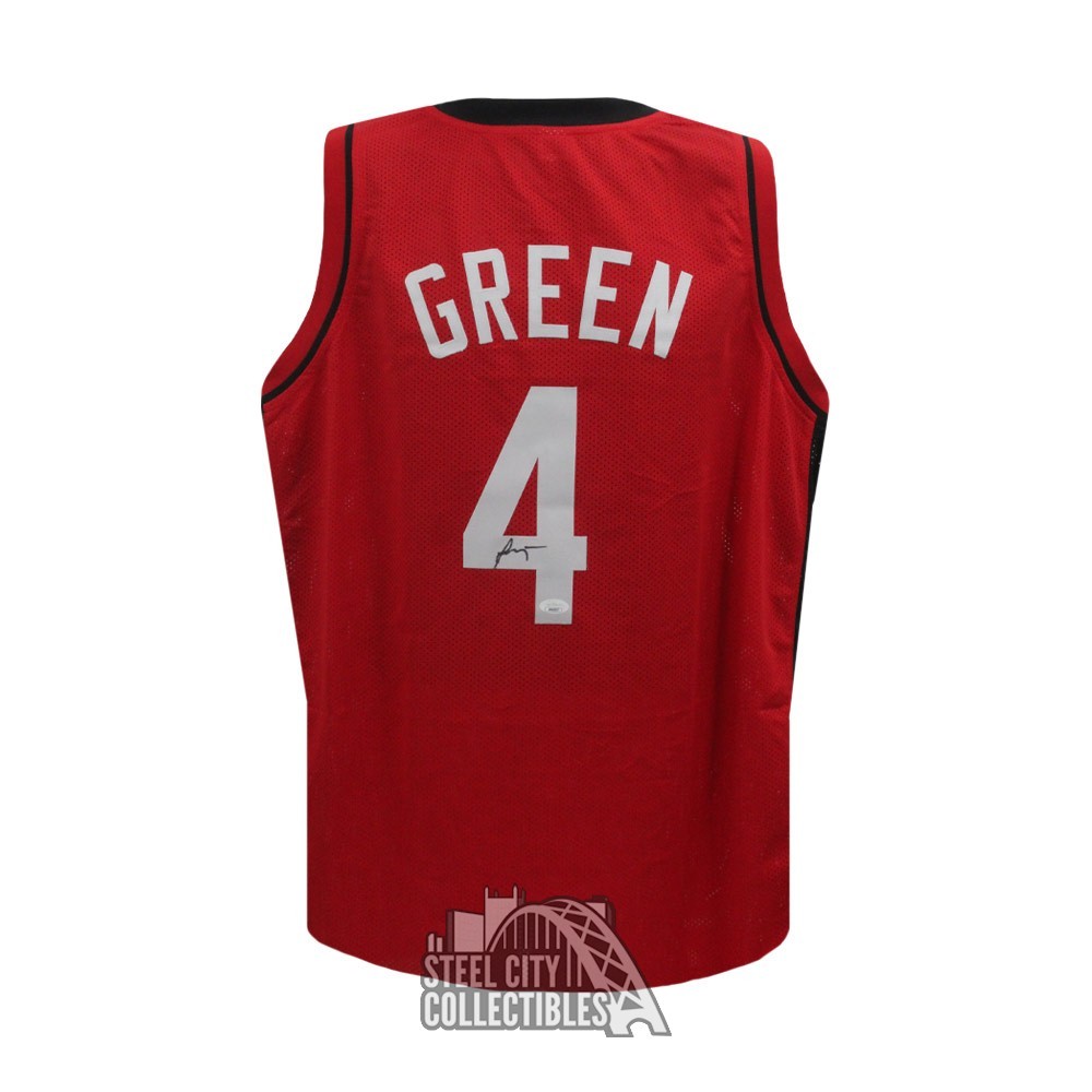 red and green basketball jersey