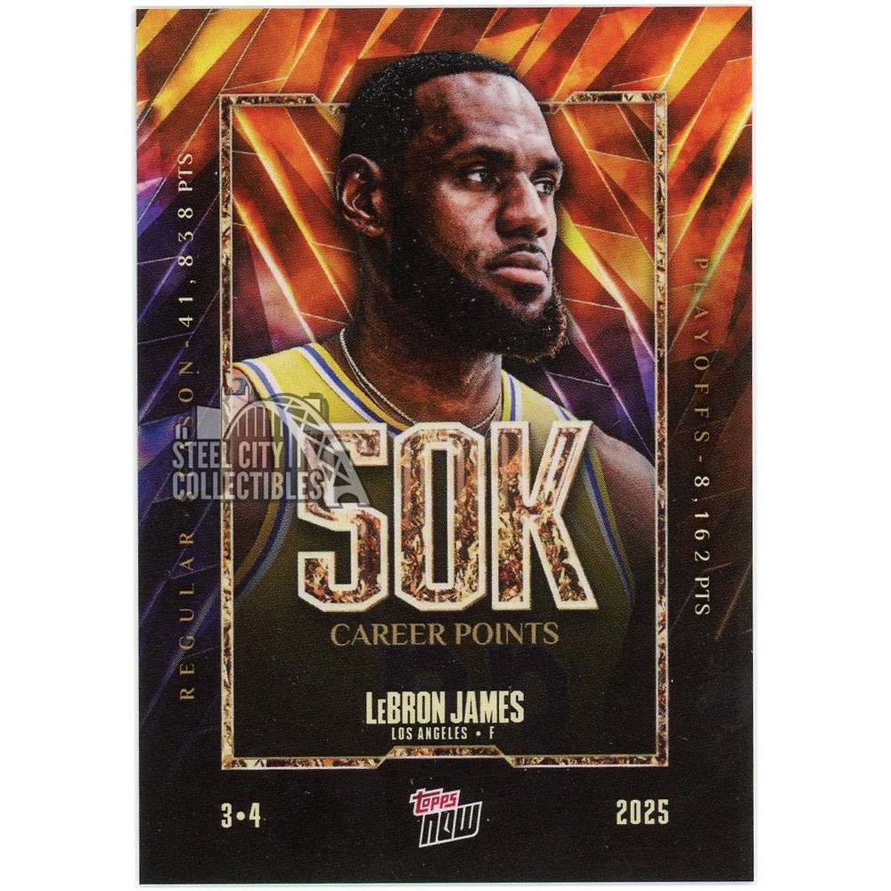 から厳選した レブロン・ジェームズ #12 じゃろ card NOW TOPPS 2025 Topps
