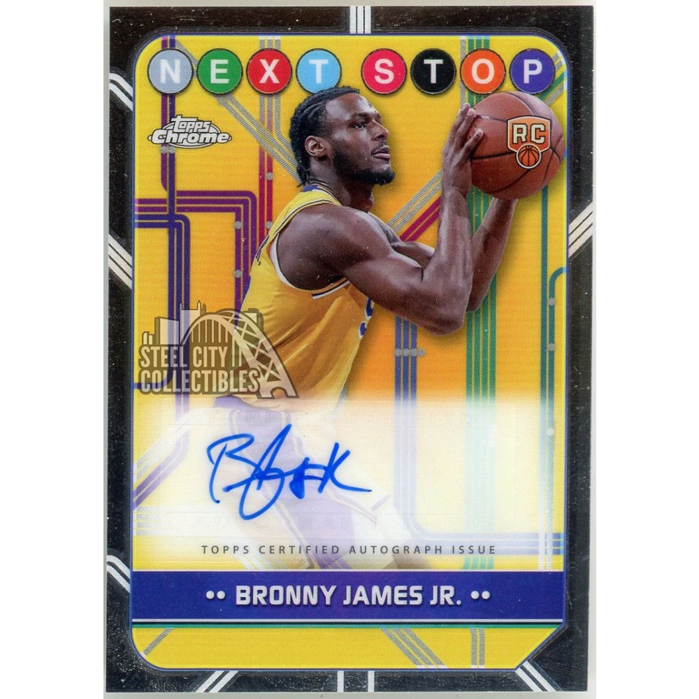 Bronny James Jr 2024-25 Topps Chrome Next Stop Rookie Autograph