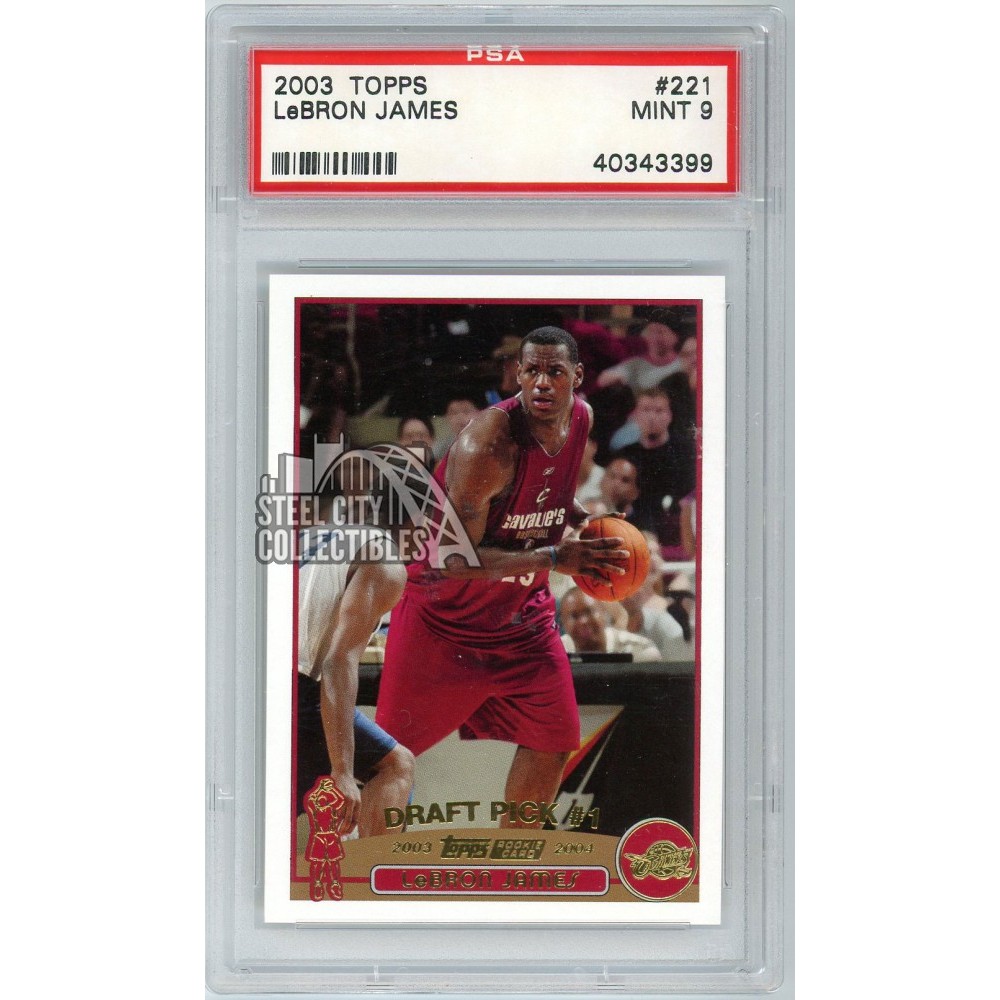 LeBron James 2003-04 Topps Collection Rookie Card #221 PSA 9