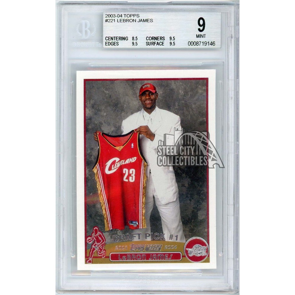 LeBron James 2003-04 Topps Rookie Card #221 BGS 9 (146) | Steel