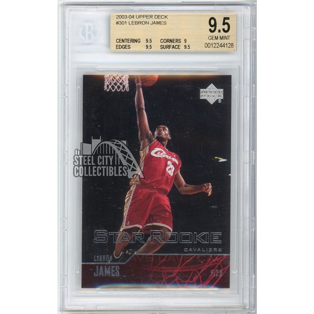 LeBron James 2003-04 Upper Deck Rookie Card #301 BGS 9.5 | Steel