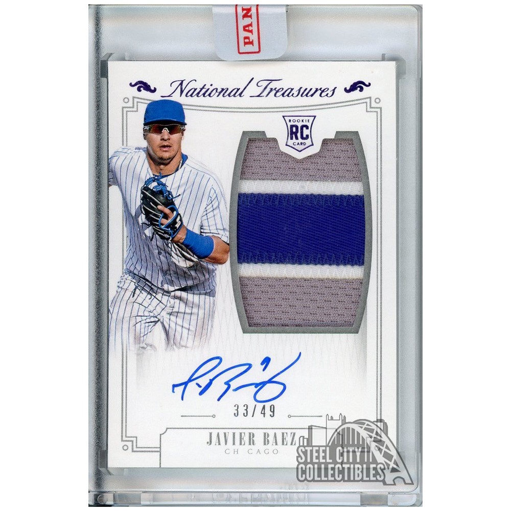 Javier Baez 2015 Panini National Treasures Autograph Rookie Patch