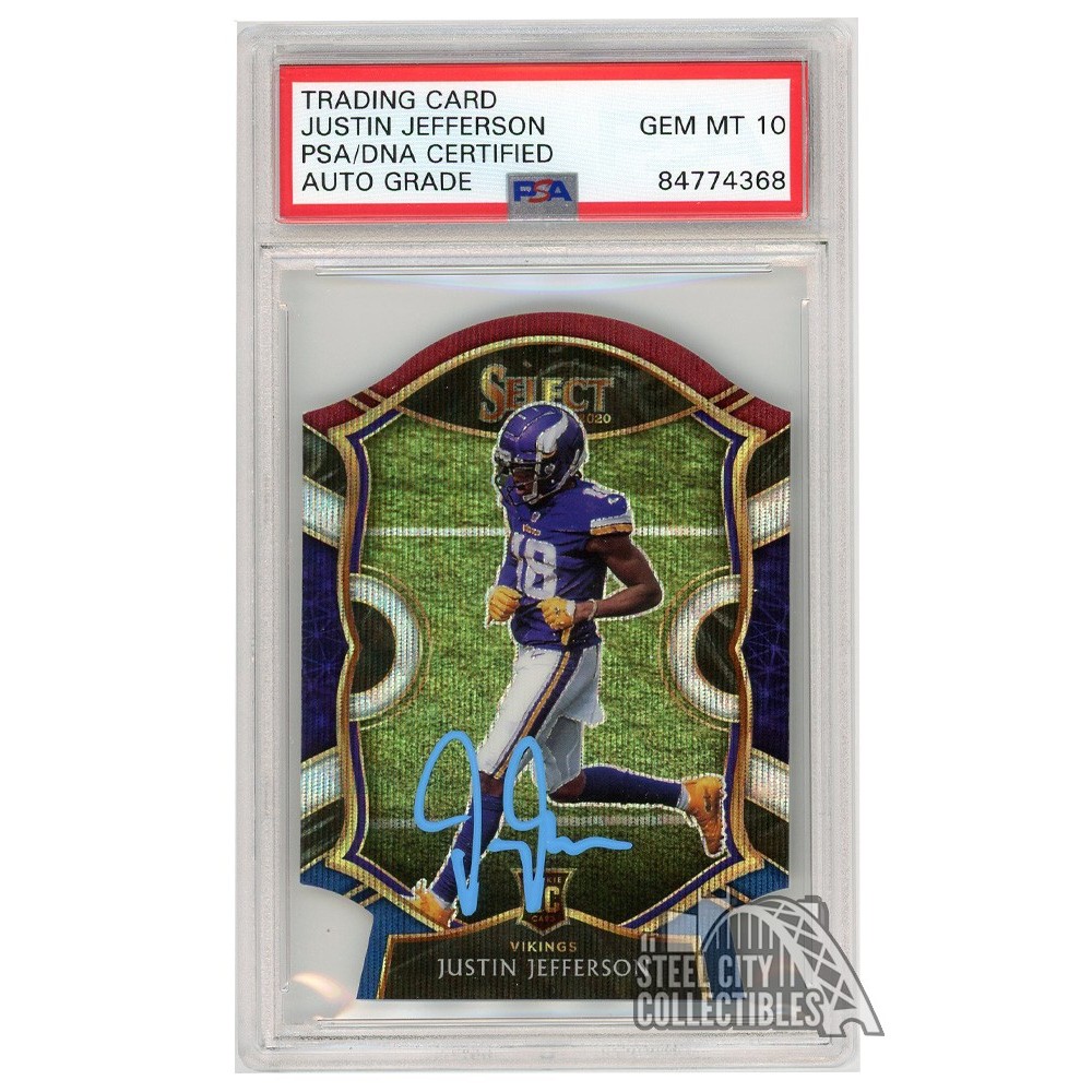 justin jefferson graded rookie card Amazon.com: 2020 Donruss Football #313 Justin Jefferson RC Rookie Minnesota  Vikings Official NFL Trading Card by Panini America : Collectibles & Fine  Art
