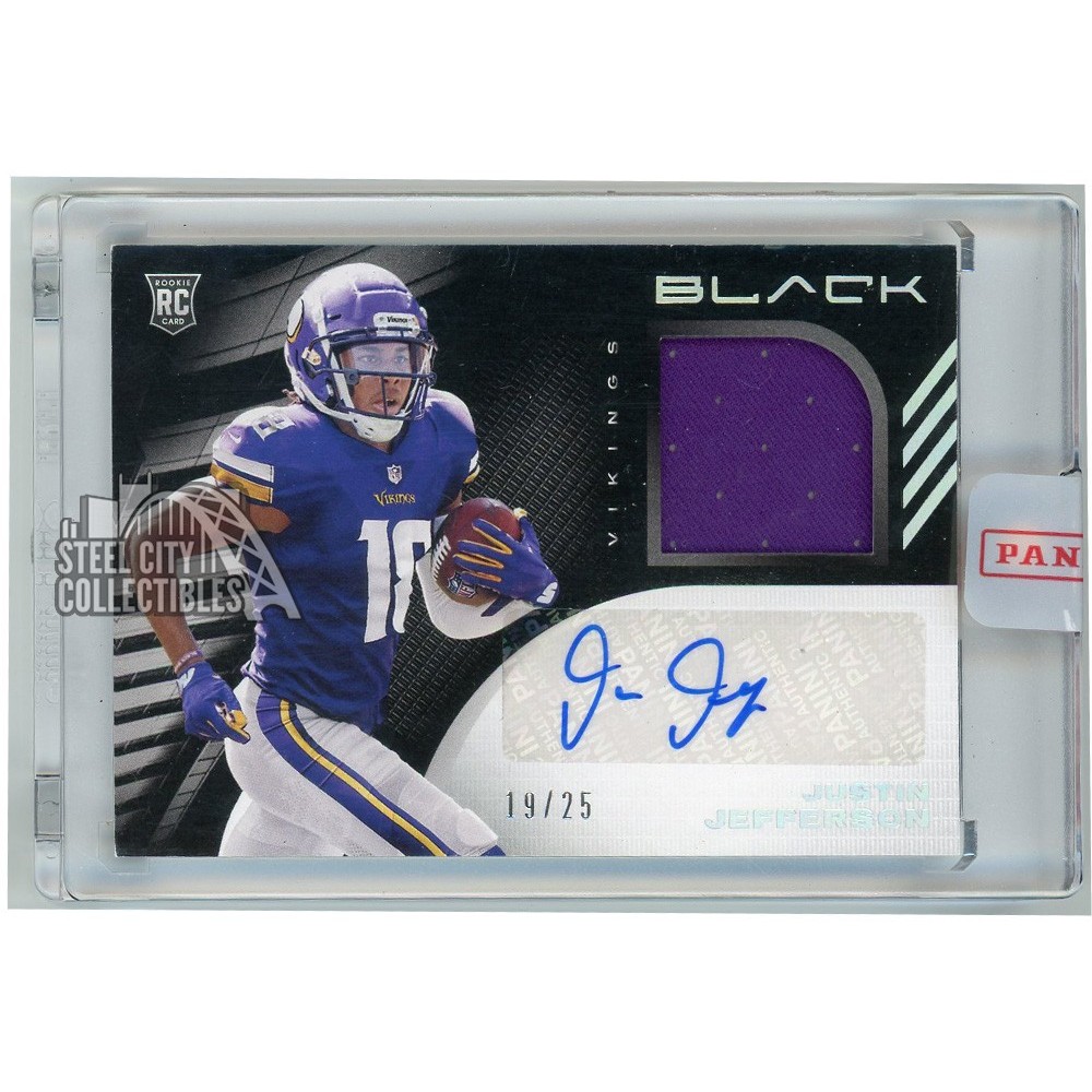 Justin Jefferson 2020 Panini Black Rookie Signature Materials