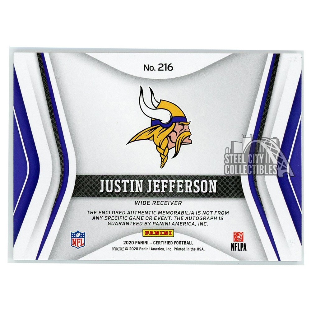 Justin Jefferson 2020 Panini Certified Freshman Fabric Mirror