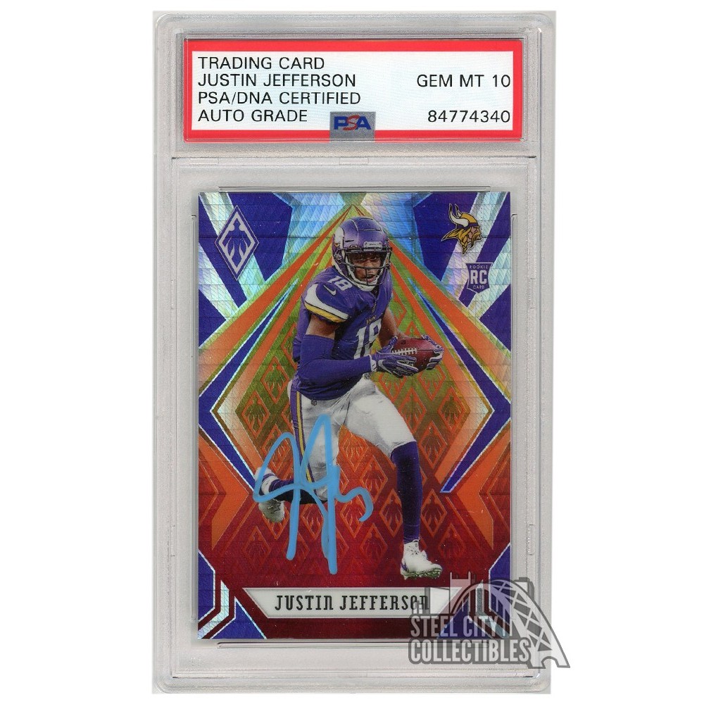 Justin Jefferson 2020 Panini Phoenix Fireburst Autograph RC Card