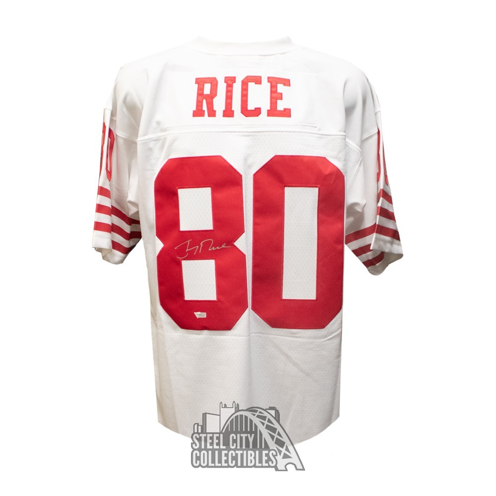 Jerry Rice San Francisco 49ers Autographed Mitchell & Ness Red