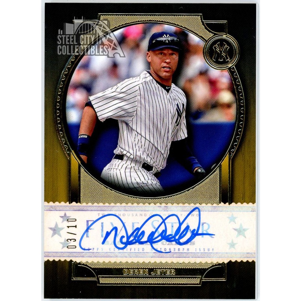 Derek Jeter 2022 Topps Five Star Gold Autograph Card #FSA-DJE 03 