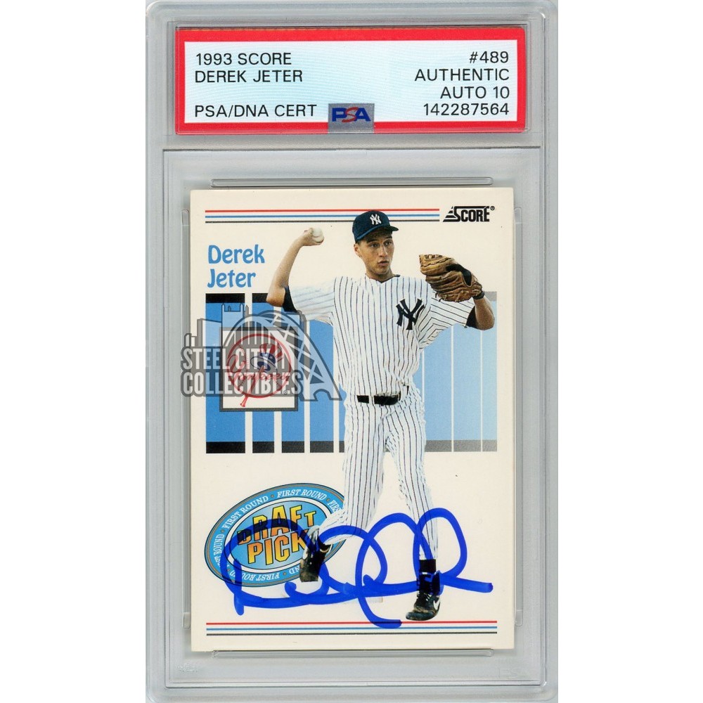 Derek Jeter 1993 Score Autograph Rookie Card #498 PSA Authentic PSA/DNA ...