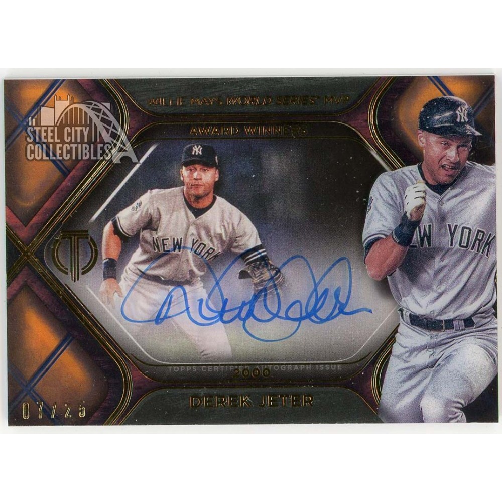 Derek Jeter 2022 Topps Tribute Award Winners Autograph Card #TTWSM