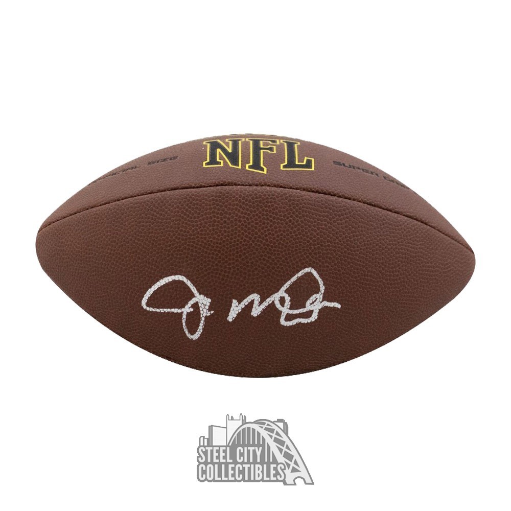 Joe Montana Autographed Wilson Super Grip Football JSA Steel