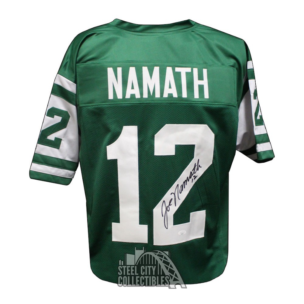 Joe Namath Autographed New York Green Custom Jersey - JSA