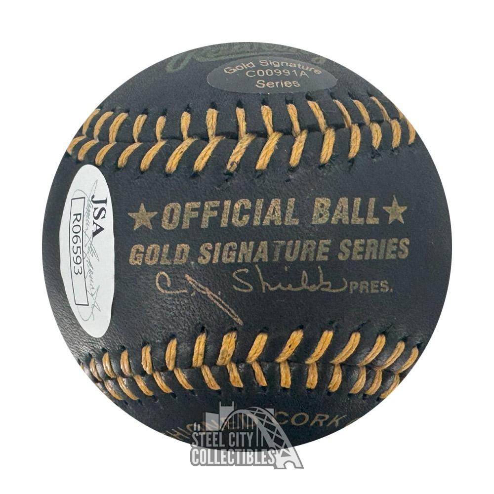 Johnny Bench Autographed Black/Gold Signature Series Baseball