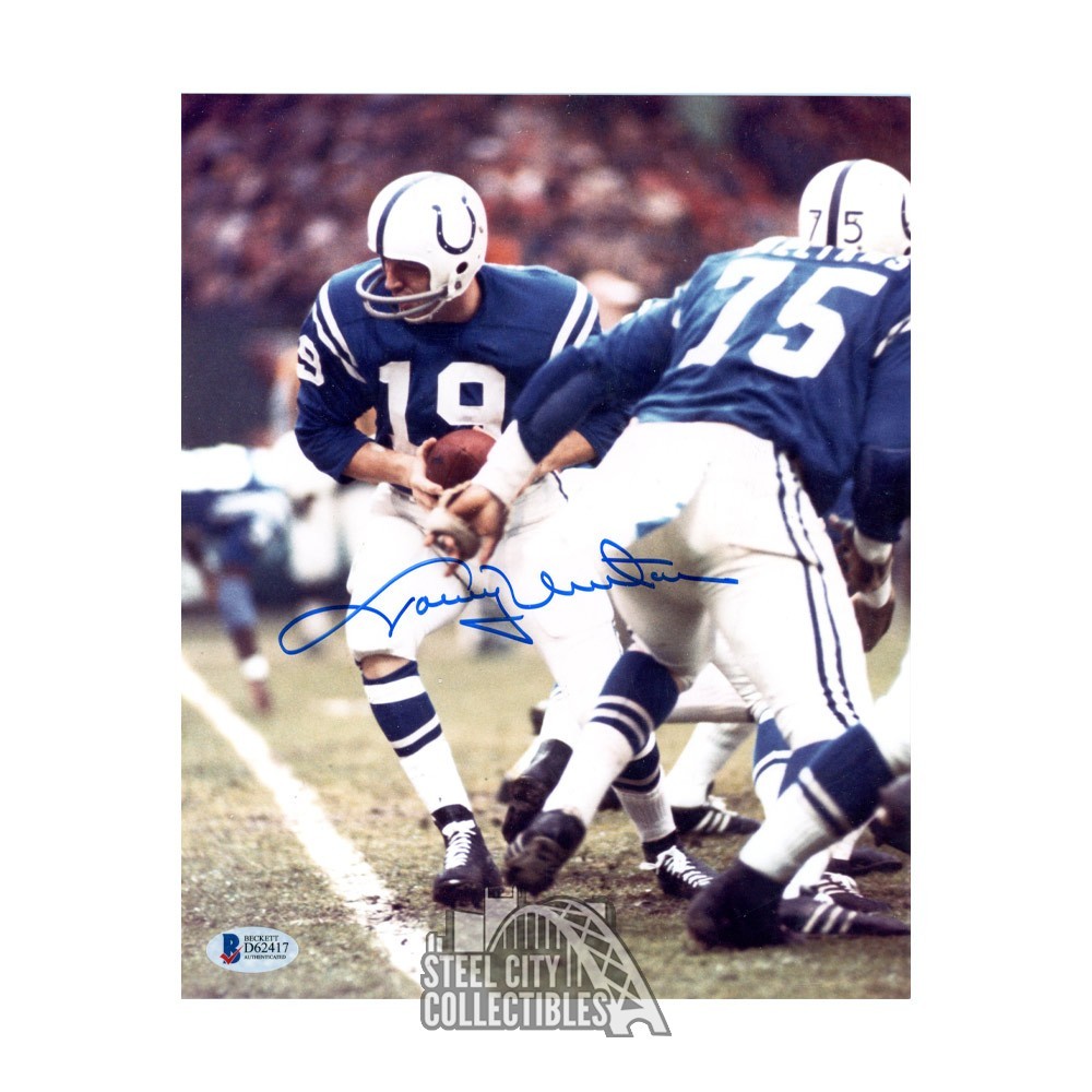 Johnny unitas autographed football cheap