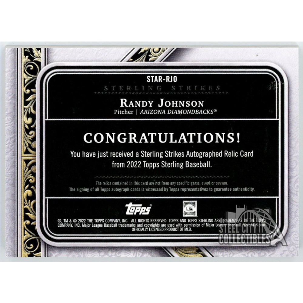 Randy Johnson 2022 Topps Sterling Strikes 5 Relic Autograph Card