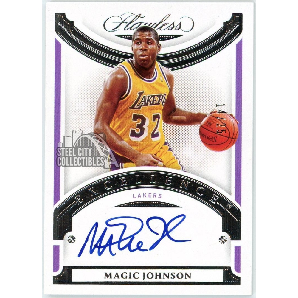 Magic Johnson 2020-21 Panini Flawless Excellence Autograph Card