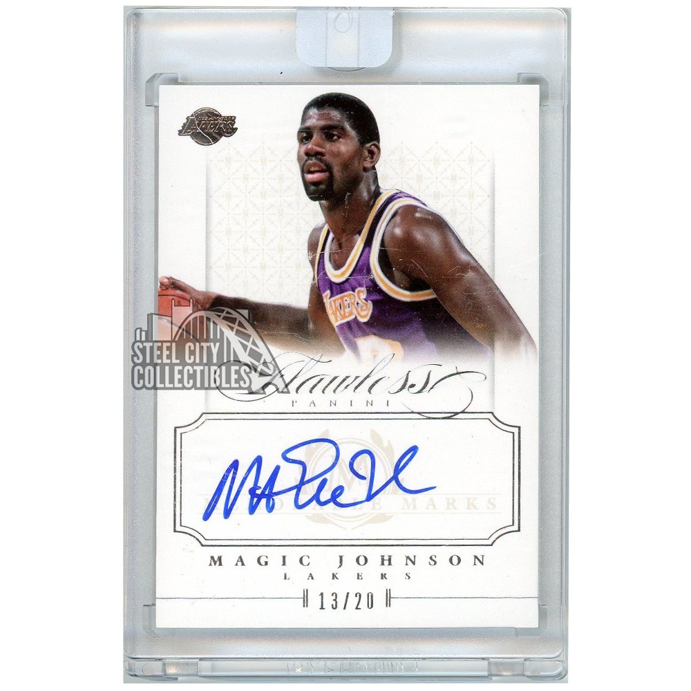 Magic Johnson 2012-13 Panini Flawless Auto #3 13/20 (MAGNETIC