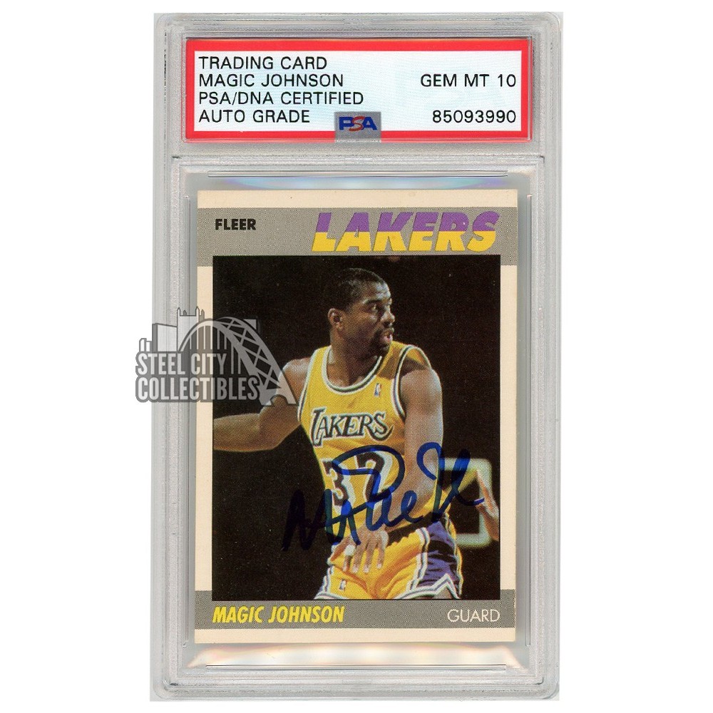 Magic Johnson Signed LA Lakers 1986 Star #10 Trading Card PSA/DNA Gem –  Sports Integrity