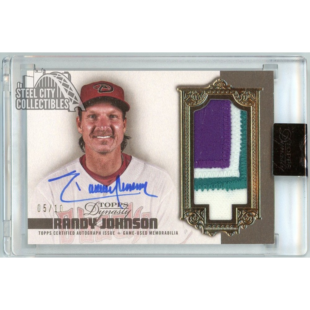 Topps Randy Johnson Randy Johnson 2019 Topps Dynasty Game-Used Patch Autograph Card #DAP ...