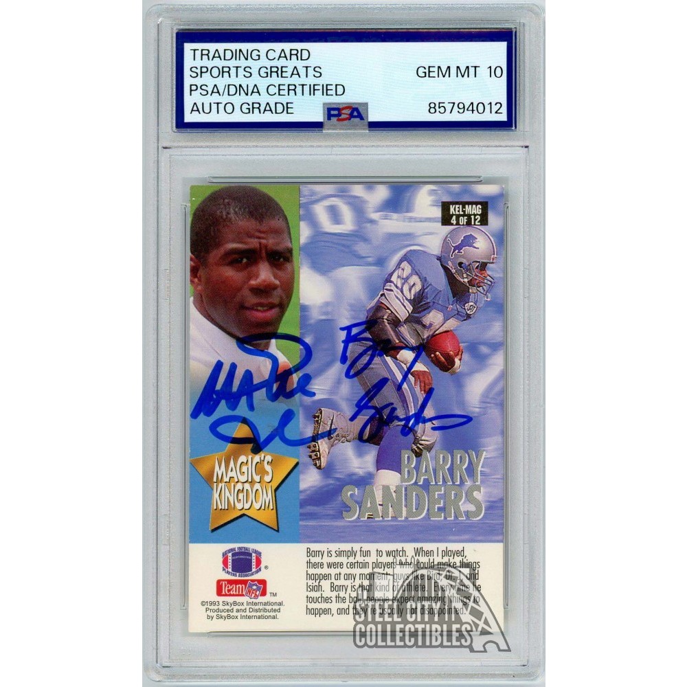 Magic Johnson Barry Sanders Jim Kelly Thurman Thomas 1993 Skybox