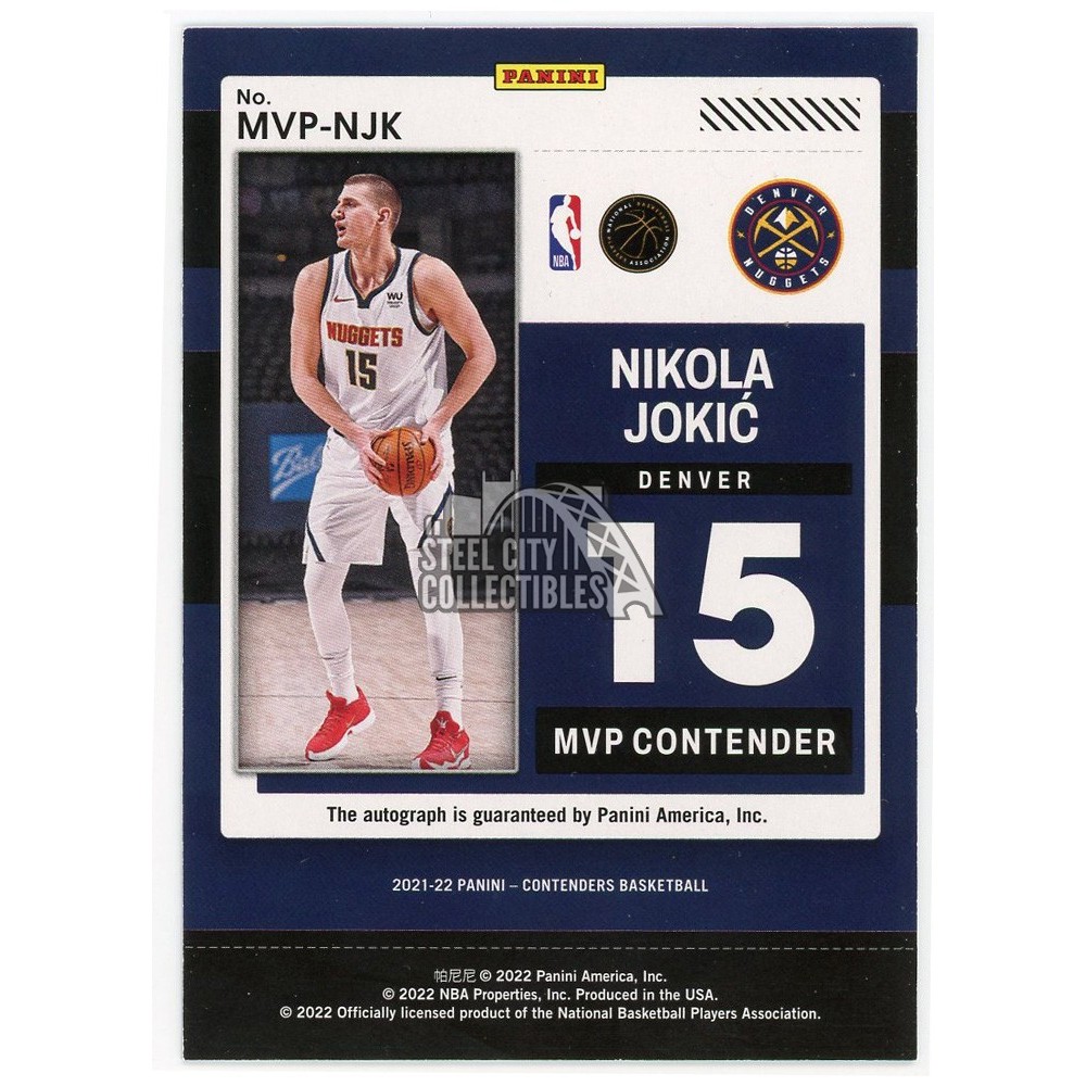 Nikola Jokic 2021-22 Panini Contenders MVP Bronze Autograph