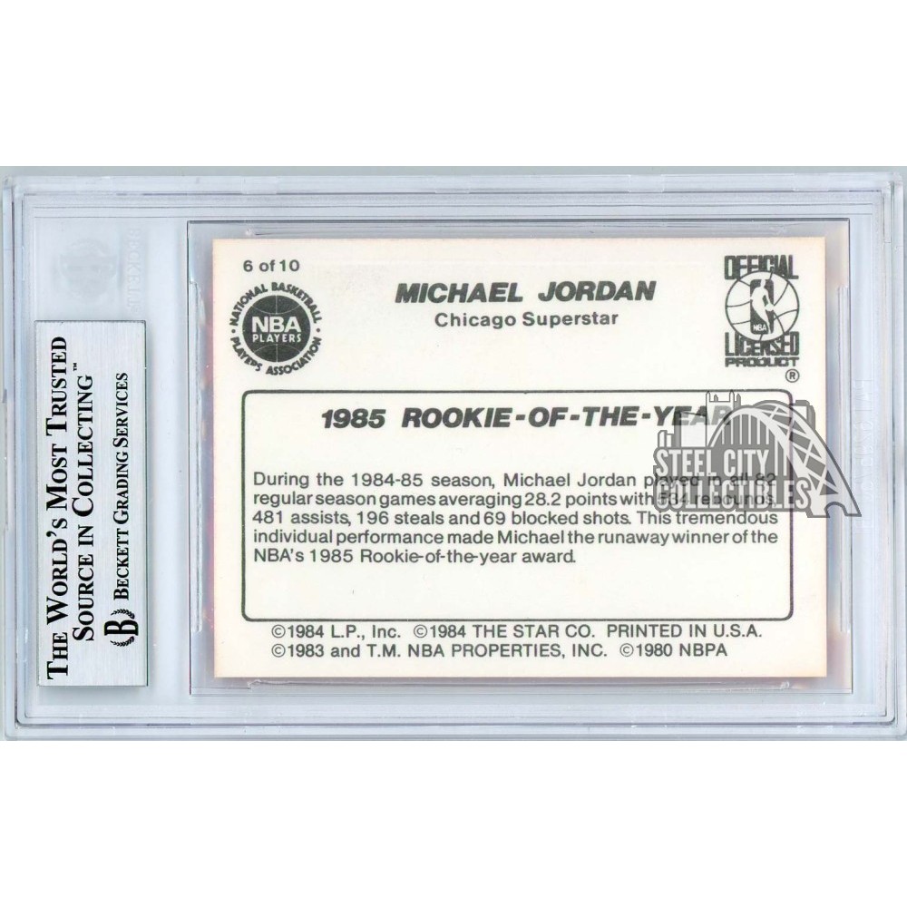 michael jordan rookie card graded Amazon.com: Michael Jordan Original 1996-97 Fleer Decade of Excellence 10th  Anniversay Rookie Card #4 main image 1