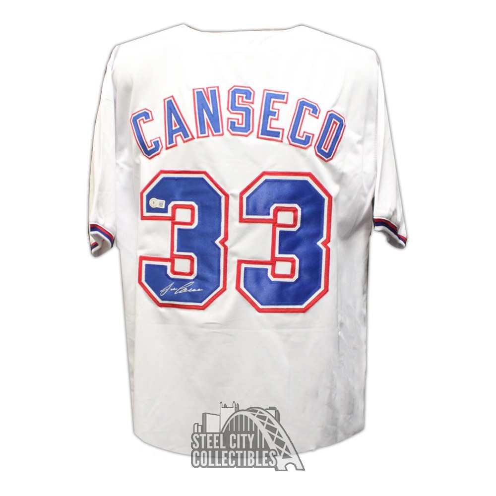 Jose Canseco Autographed Custom White Texas Baseball Jersey - BAS