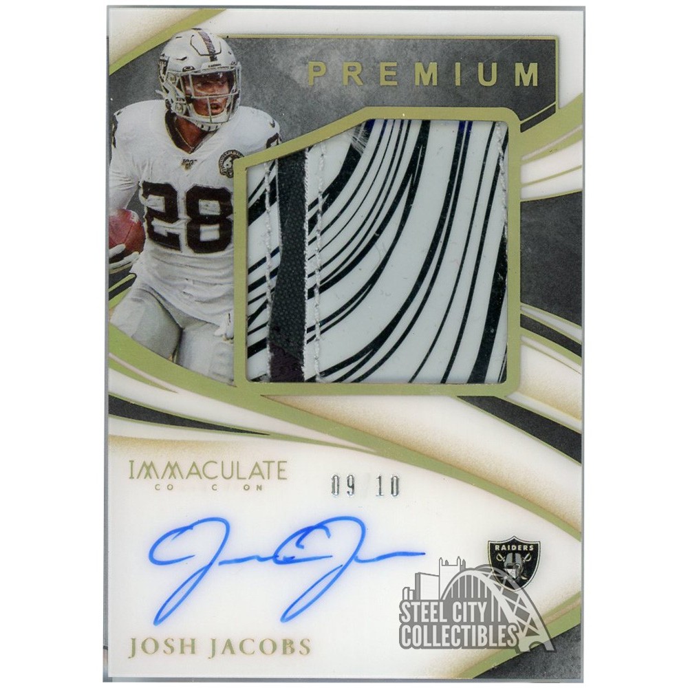 Josh Jacobs 2020 Panini Immaculate Collection Premium Autograph
