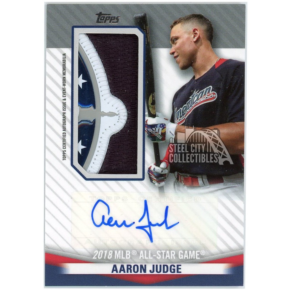 Aaron Judge 2020 Topps Update 2018 All-Star Jumbo Logo Patch Auto